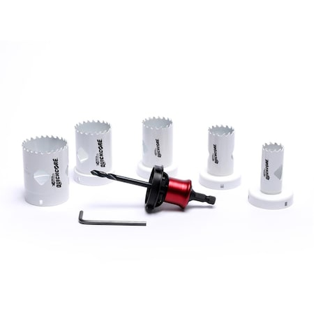 Caracteristicas Anadidas QuickCore Bi-Metal Hole Saw Set, 7 Piece CA2188239